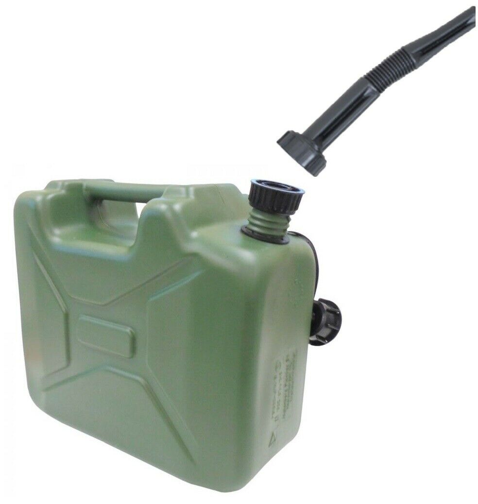 Jerry Can 5L Metal Green Fuel Petrol Diesel Oil Water Spout Storage Container